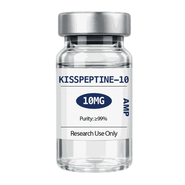 Kisspeptin-10 research peptide vial for laboratory studies